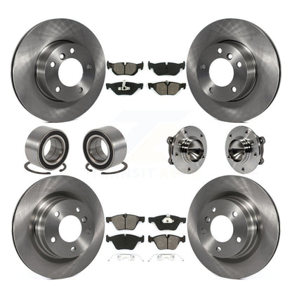 Hub Bearing Brake Rotor & Pads Shoe Front Rear Kit (10Pc) For BMW 328i 323i 325i