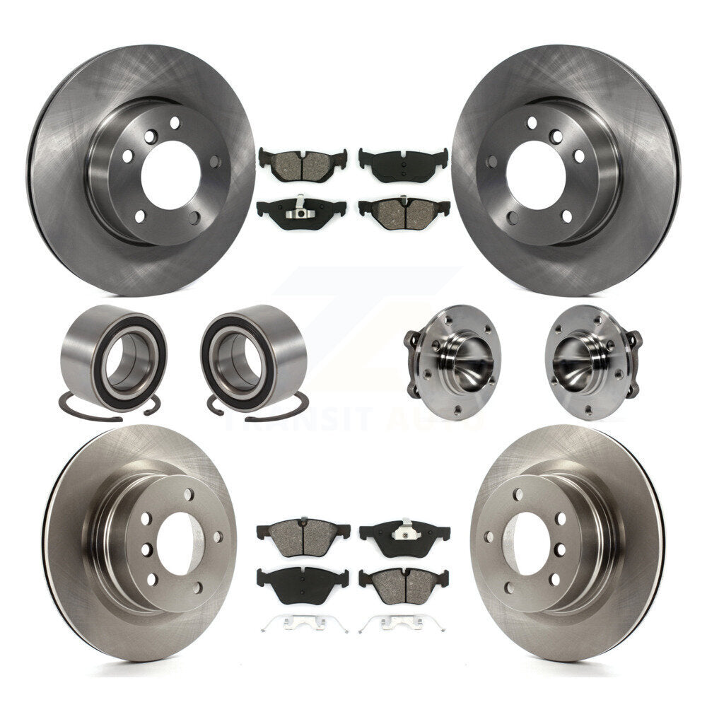 Hub Bearing Brake Rotor & Pads Shoe Front Rear Kit (10Pc) For 2008-2013 BMW 128i