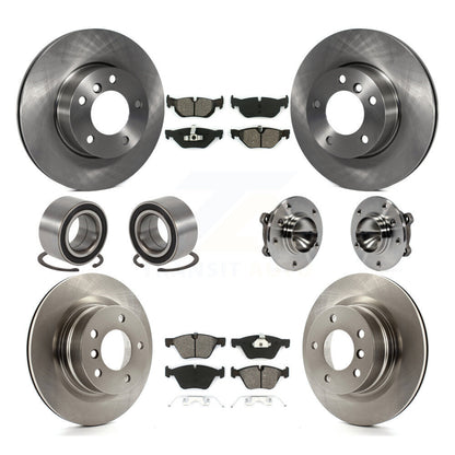 Hub Bearing Brake Rotor & Pads Shoe Front Rear Kit (10Pc) For 2008-2013 BMW 128i
