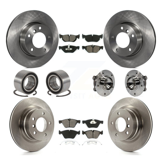 Hub Bearing Brake Rotor & Pads Shoe Front Rear Kit (10Pc) For 2008-2013 BMW 128i