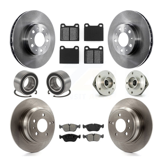 Hub Bearing Brake Rotor & Pads Shoe Front Rear Kit (10Pc) For 2000 Volvo V70 FWD