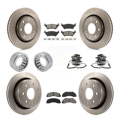 Hub Bearing Brake Rotor & Pad Shoe Front Rear Kit (10Pc) For 2014 Ford F-150 4WD