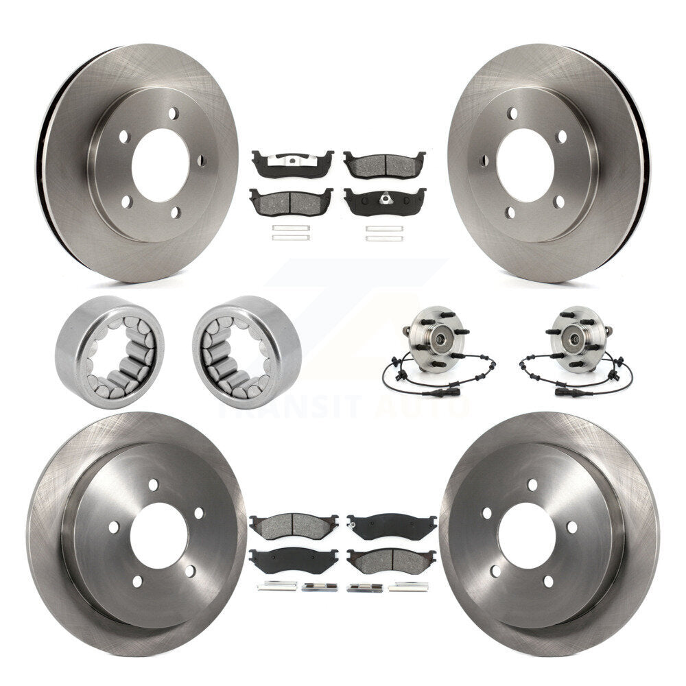 Hub Bearing Disc Brake Rotor Pads Shoe Front Rear Kit (10Pc) For Ford Expedition