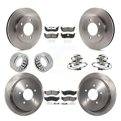 Hub Bearing Disc Brake Rotor Pads Shoe Front Rear Kit (10Pc) For Ford Expedition