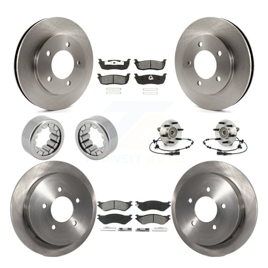Hub Bearing Disc Brake Rotor Pads Shoe Front Rear Kit (10Pc) For Ford Expedition
