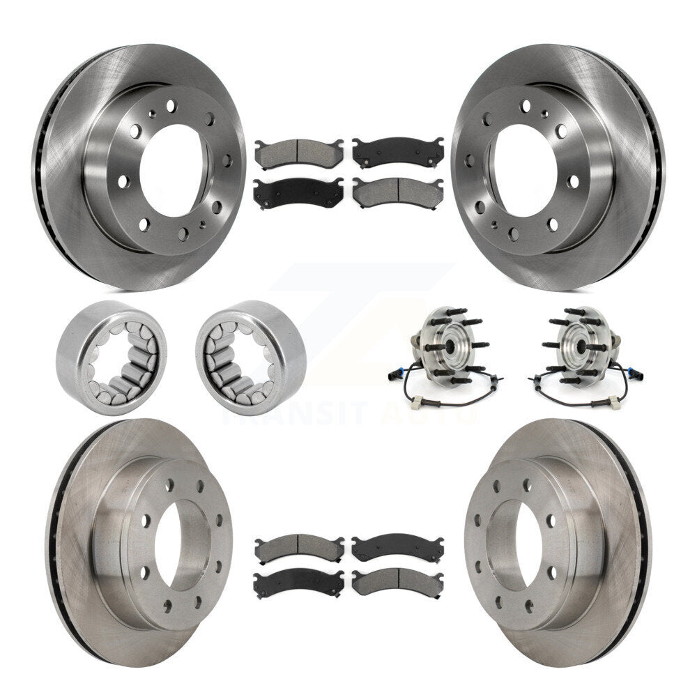 Hub Bearing Disc Brake Rotors And Pads Shoes Front Rear Kit (10Pc) For Hummer H2