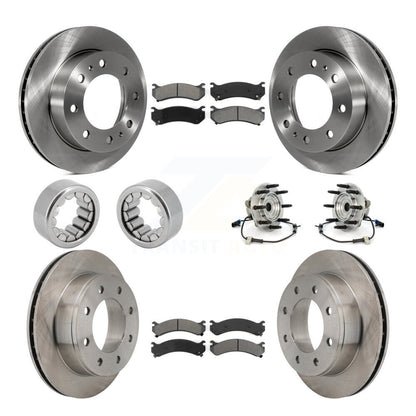 Hub Bearing Disc Brake Rotors And Pads Shoes Front Rear Kit (10Pc) For Hummer H2