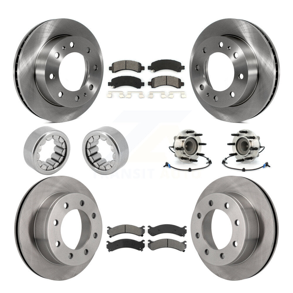 Hub Bearing Brake Rotor Pad Shoe Front Rear Kit (10Pc) For Chevrolet Express GMC