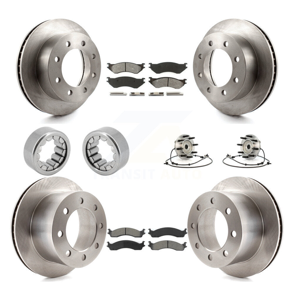 Hub Bearing Disc Brake Rotor & Pad Shoe Front Rear Kit (10Pc) For Dodge Ram 2500