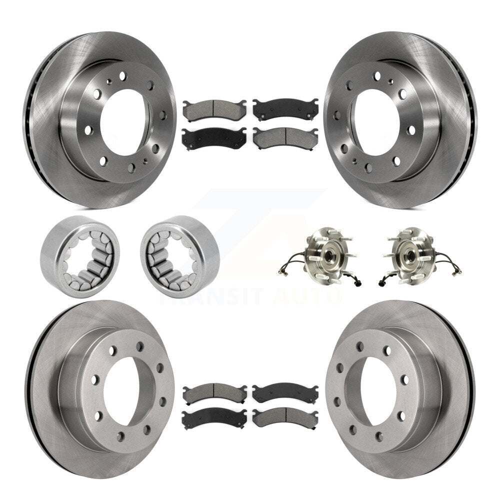 Hub Bearing Brake Rotor & Pad Shoe Front Rear Kit (10Pc) For Chevrolet Silverado