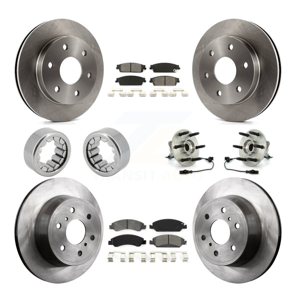 Hub Bearing Disc Brake Rotor Pads Shoe Front Rear Kit (10Pc) For GMC Sierra 1500