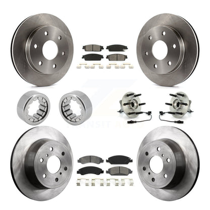 Hub Bearing Disc Brake Rotor Pads Shoe Front Rear Kit (10Pc) For GMC Sierra 1500
