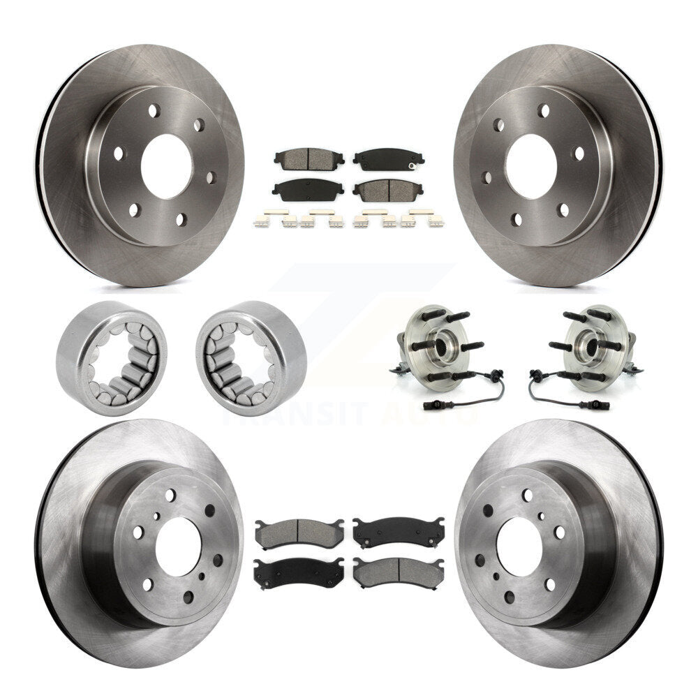 Hub Bearing Brake Rotor And Pad Shoe Front Rear Kit For Chevrolet Silverado 1500