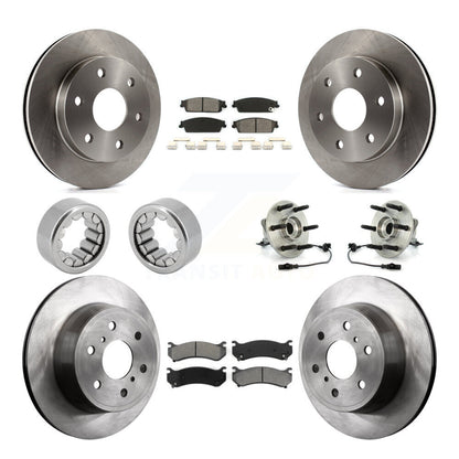 Hub Bearing Brake Rotor And Pad Shoe Front Rear Kit For Chevrolet Silverado 1500