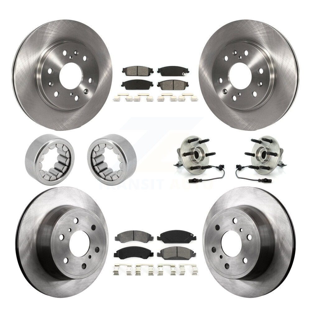 Hub Bearing Brake Rotor & Pad Shoe Front Rear Kit (10Pc) For Chevrolet Silverado