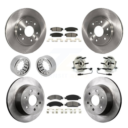 Hub Bearing Brake Rotor & Pad Shoe Front Rear Kit (10Pc) For Chevrolet Silverado
