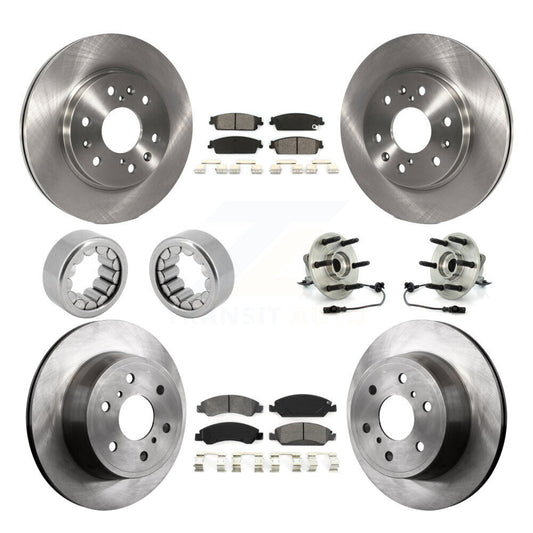 Hub Bearing Brake Rotor & Pad Shoe Front Rear Kit (10Pc) For Chevrolet Silverado