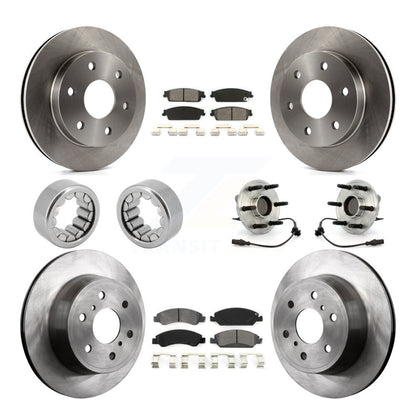 Hub Bearing Disc Brake Rotor Pads Shoe Front Rear Kit (10Pc) For GMC Sierra 1500