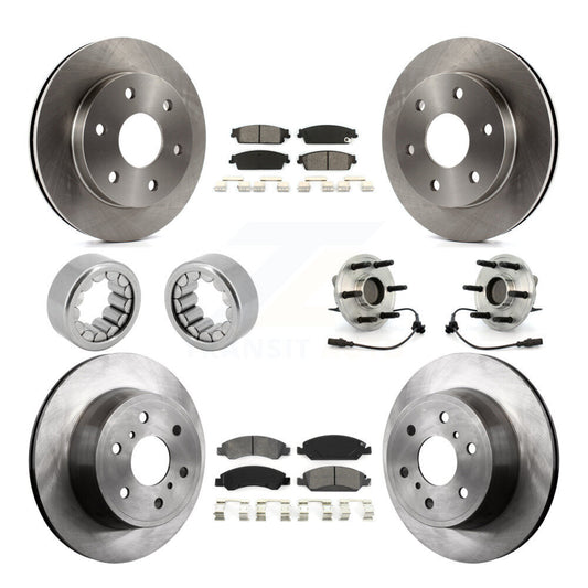 Hub Bearing Disc Brake Rotor Pads Shoe Front Rear Kit (10Pc) For GMC Sierra 1500