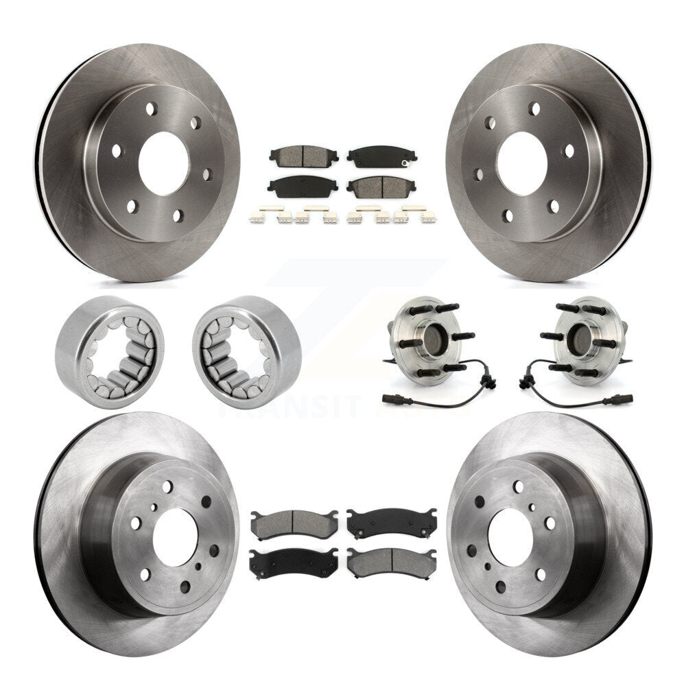 Hub Bearing Brake Rotor And Pad Shoe Front Rear Kit For Chevrolet Silverado 1500