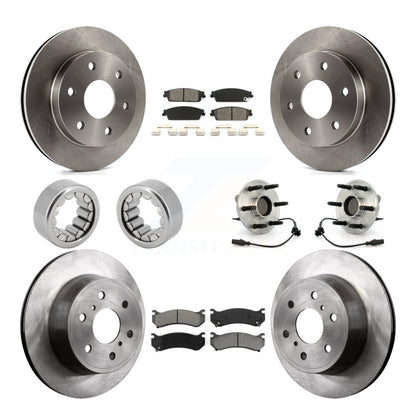 Hub Bearing Brake Rotor And Pad Shoe Front Rear Kit For Chevrolet Silverado 1500