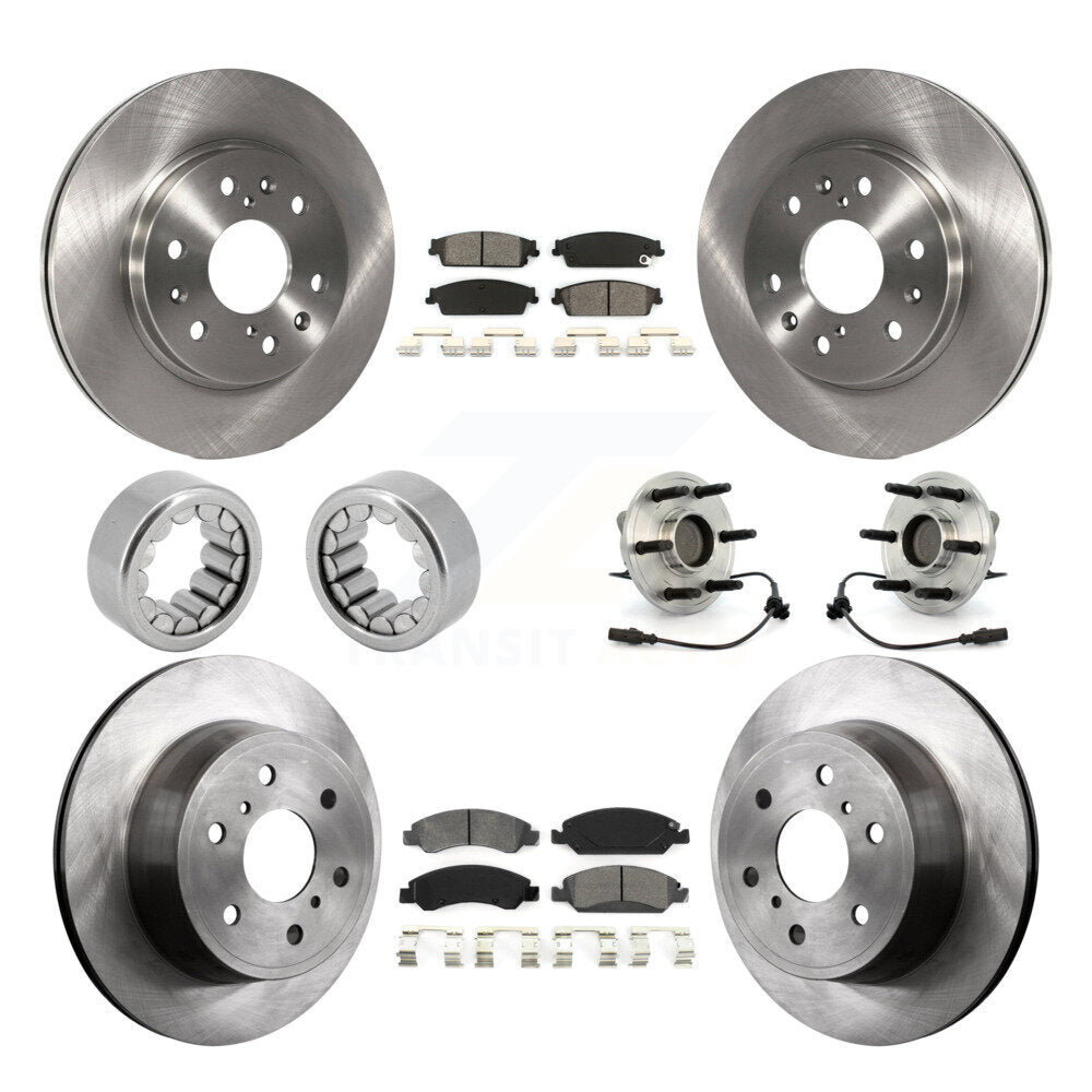 Hub Bearing Brake Rotor & Pad Shoe Front Rear Kit (10Pc) For Chevrolet Silverado