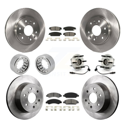 Hub Bearing Brake Rotor & Pad Shoe Front Rear Kit (10Pc) For Chevrolet Silverado