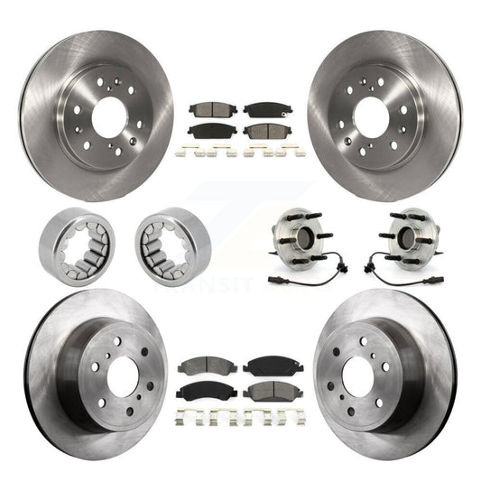Hub Bearing Brake Rotor & Pad Shoe Front Rear Kit (10Pc) For Chevrolet Silverado
