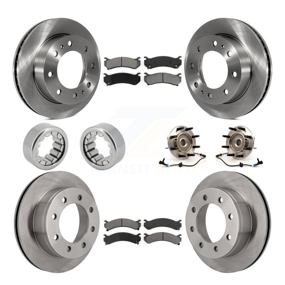 Hub Bearing Brake Rotor & Pad Shoe Front Rear Kit (10Pc) For Chevrolet Silverado