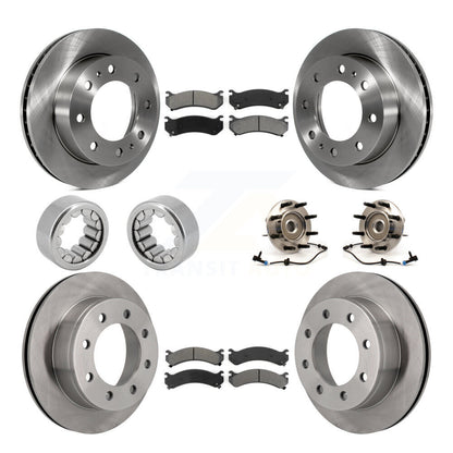Hub Bearing Brake Rotor & Pad Shoe Front Rear Kit (10Pc) For Chevrolet Silverado
