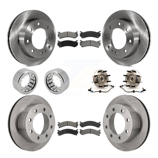Hub Bearing Brake Rotor & Pad Shoe Front Rear Kit (10Pc) For Chevrolet Silverado