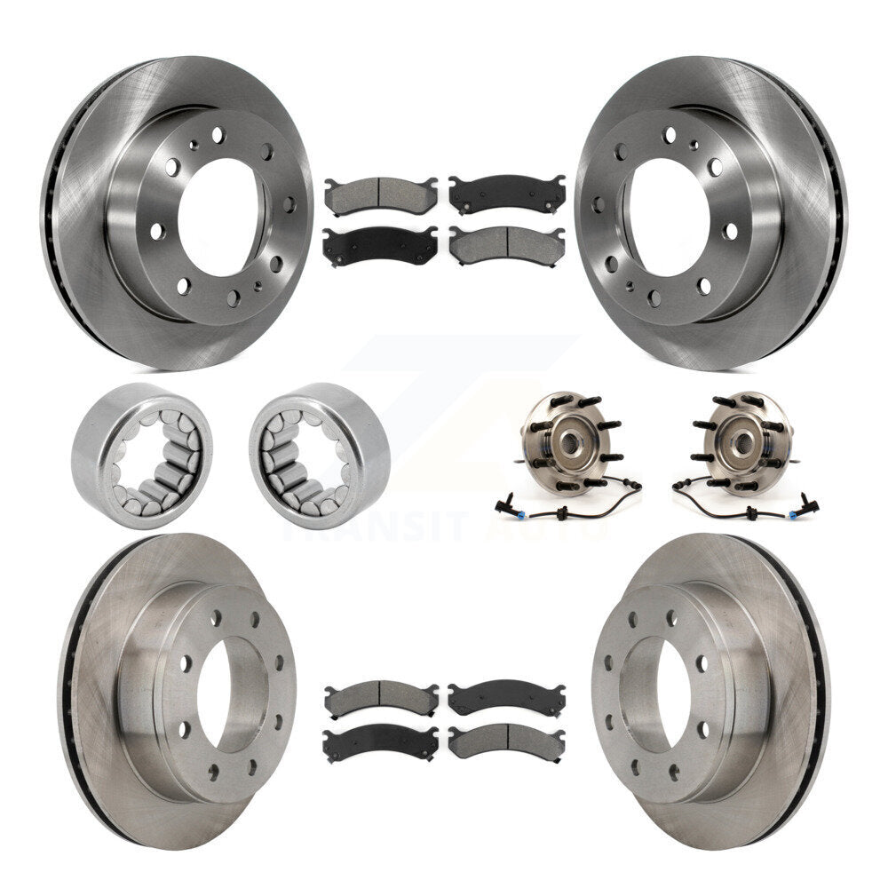 Hub Bearing Brake Rotor & Pad Shoe Front Rear Kit (10Pc) For Hummer H2 Chevrolet