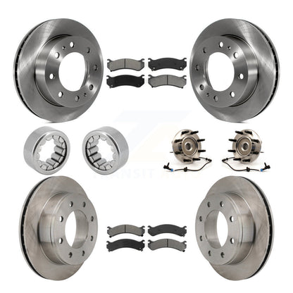 Hub Bearing Brake Rotor & Pad Shoe Front Rear Kit (10Pc) For Hummer H2 Chevrolet