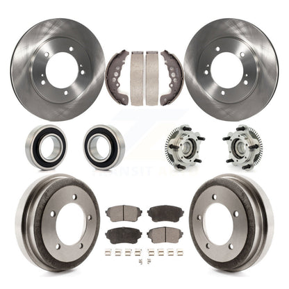 Hub Bearing Brake Rotor & Pad Shoe Front Rear Kit (10Pc) For Suzuki Grand Vitara