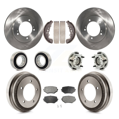 Hub Bearing Brake Rotor & Pad Shoe Front Rear Kit (10Pc) For Suzuki Grand Vitara