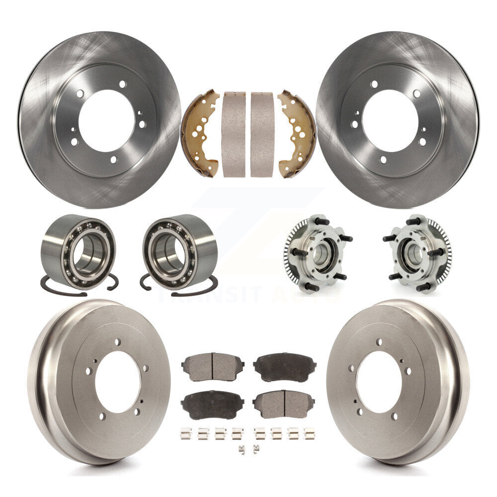 Hub Bearing Disc Brake Rotor And Pads Shoe Front Rear Kit (10Pc) For Suzuki XL-7