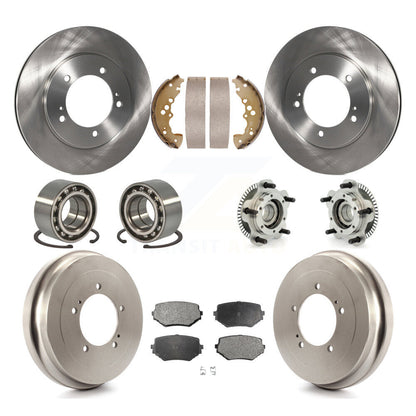 Hub Bearing Brake Rotor And Pad Shoe Front Rear Kit (10Pc) For Suzuki XL-7 Grand
