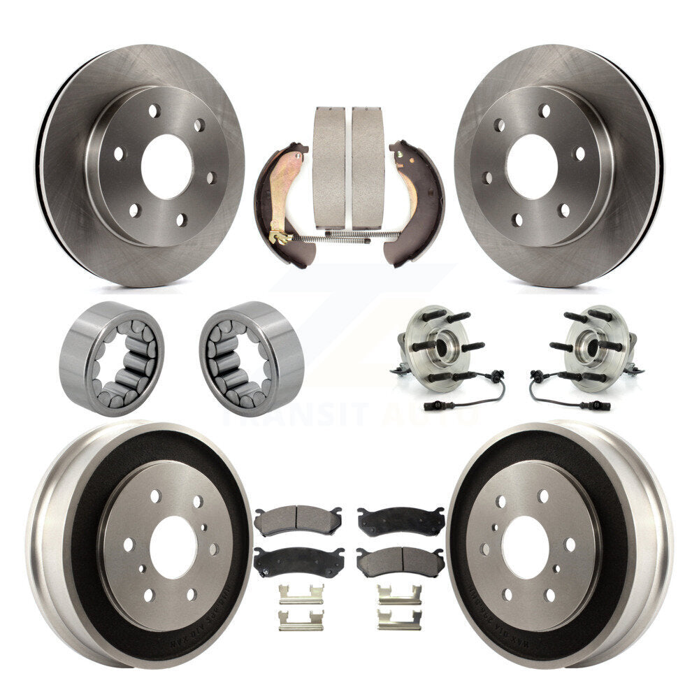 Hub Bearing Brake Rotor And Pad Shoe Front Rear Kit For Chevrolet Silverado 1500