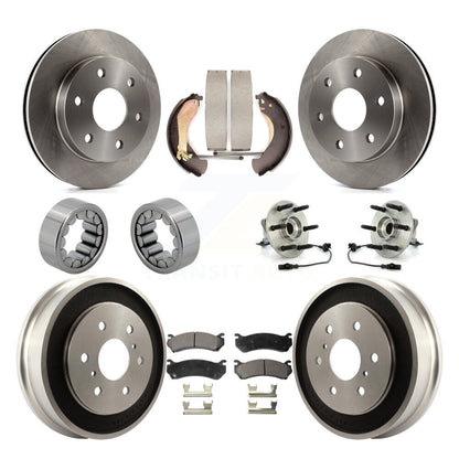 Hub Bearing Brake Rotor And Pad Shoe Front Rear Kit For Chevrolet Silverado 1500
