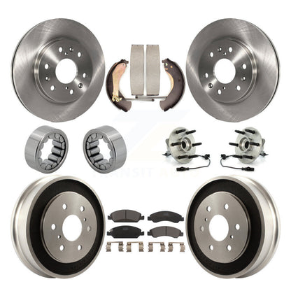 Hub Bearing Brake Rotor & Pad Shoe Front Rear Kit (10Pc) For Chevrolet Silverado