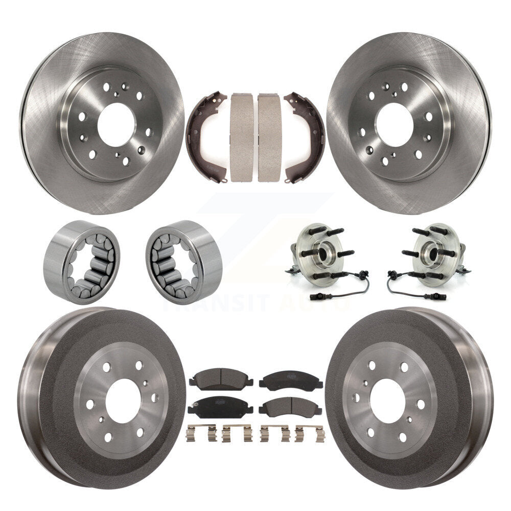 Hub Bearing Disc Brake Rotor Pads Shoe Front Rear Kit (10Pc) For GMC Sierra 1500