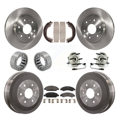 Hub Bearing Disc Brake Rotor Pads Shoe Front Rear Kit (10Pc) For GMC Sierra 1500