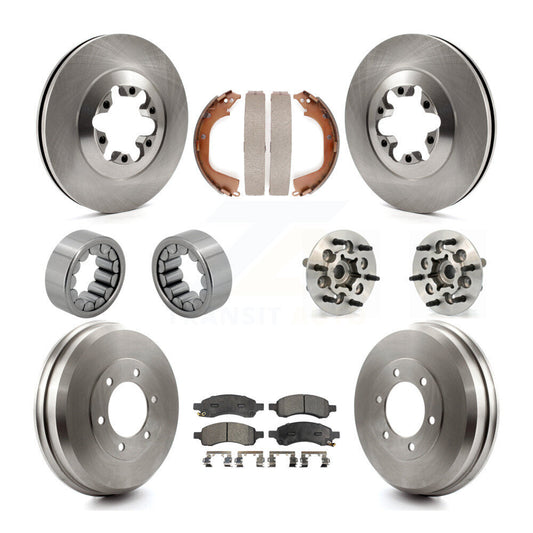 Hub Bearing Brake Rotor & Pads Shoe Front Rear Kit (10Pc) For Chevrolet Colorado
