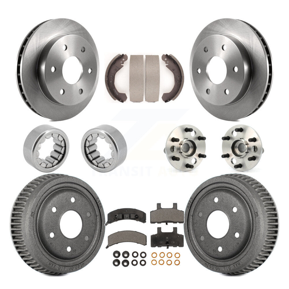 Hub Bearing Brake Rotor Pads Shoe Front Rear Kit (10Pc) For Chevrolet Blazer 4WD