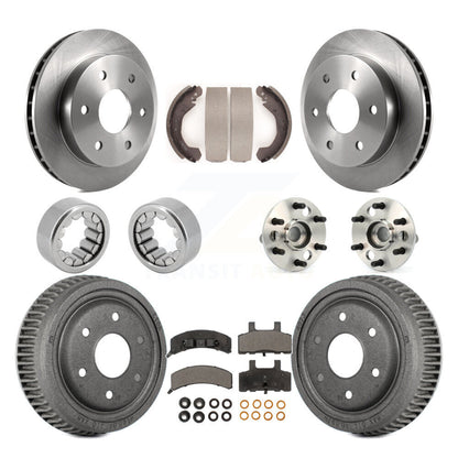 Hub Bearing Brake Rotor Pads Shoe Front Rear Kit (10Pc) For Chevrolet Blazer 4WD
