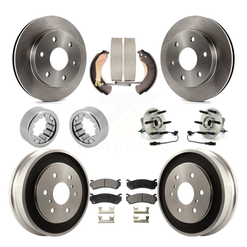 Hub Bearing Brake Rotor And Pad Shoe Front Rear Kit For Chevrolet Silverado 1500