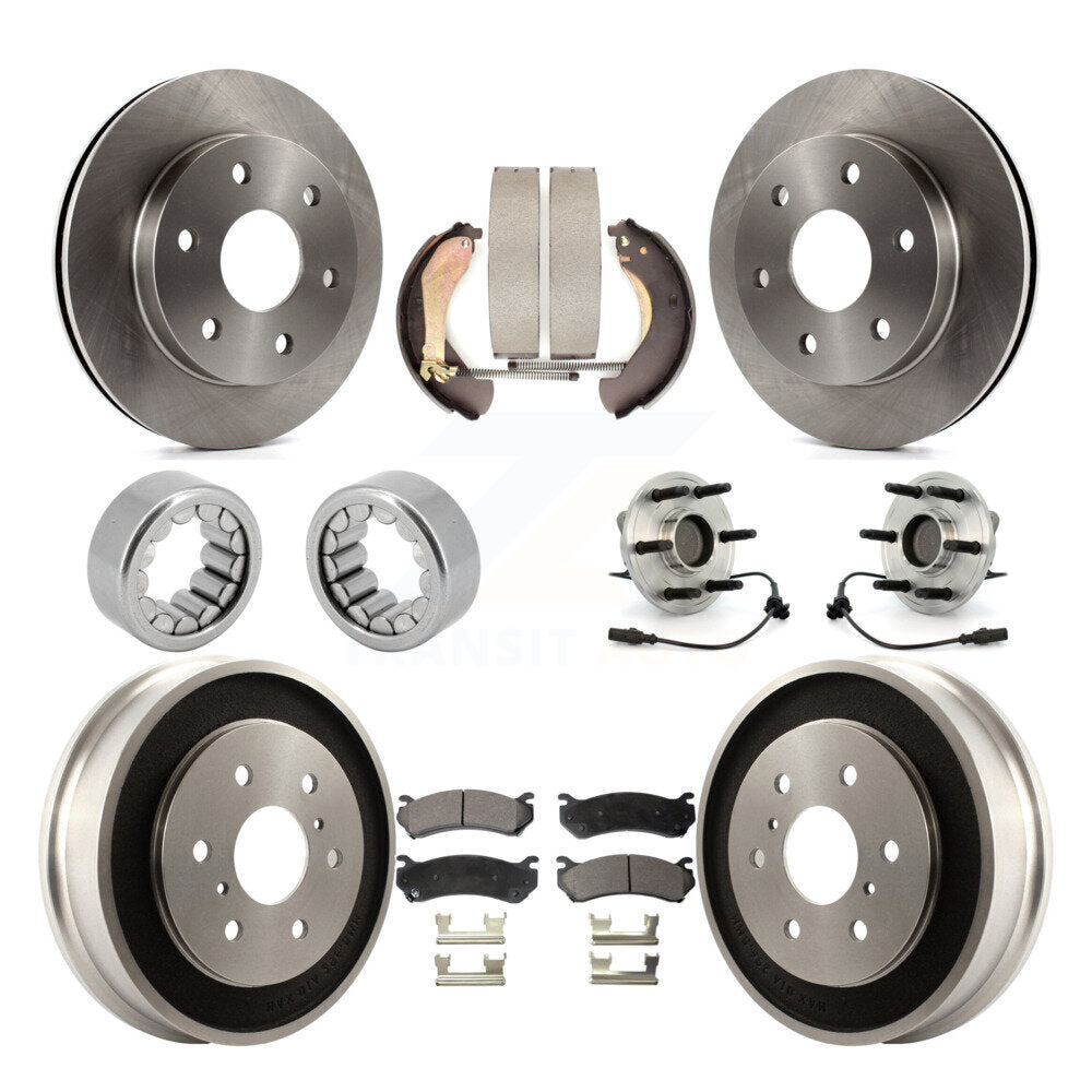Hub Bearing Brake Rotor And Pad Shoe Front Rear Kit For Chevrolet Silverado 1500