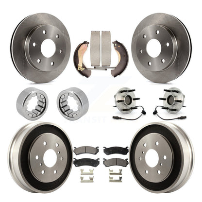 Hub Bearing Brake Rotor And Pad Shoe Front Rear Kit For Chevrolet Silverado 1500