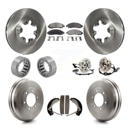 Hub Bearing Brake Rotor & Pads Shoe Front Rear Kit (10Pc) For Chevrolet Colorado