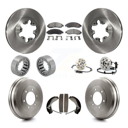 Hub Bearing Brake Rotor & Pads Shoe Front Rear Kit (10Pc) For Chevrolet Colorado